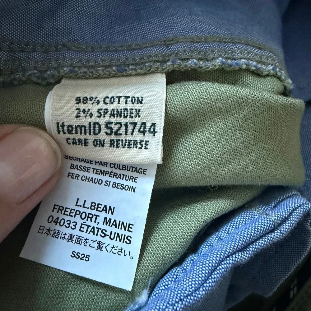 LL Bean Boys Khaki Chino Shorts‎ Size 14 Regular Stretch Cotton NWOT Uniform